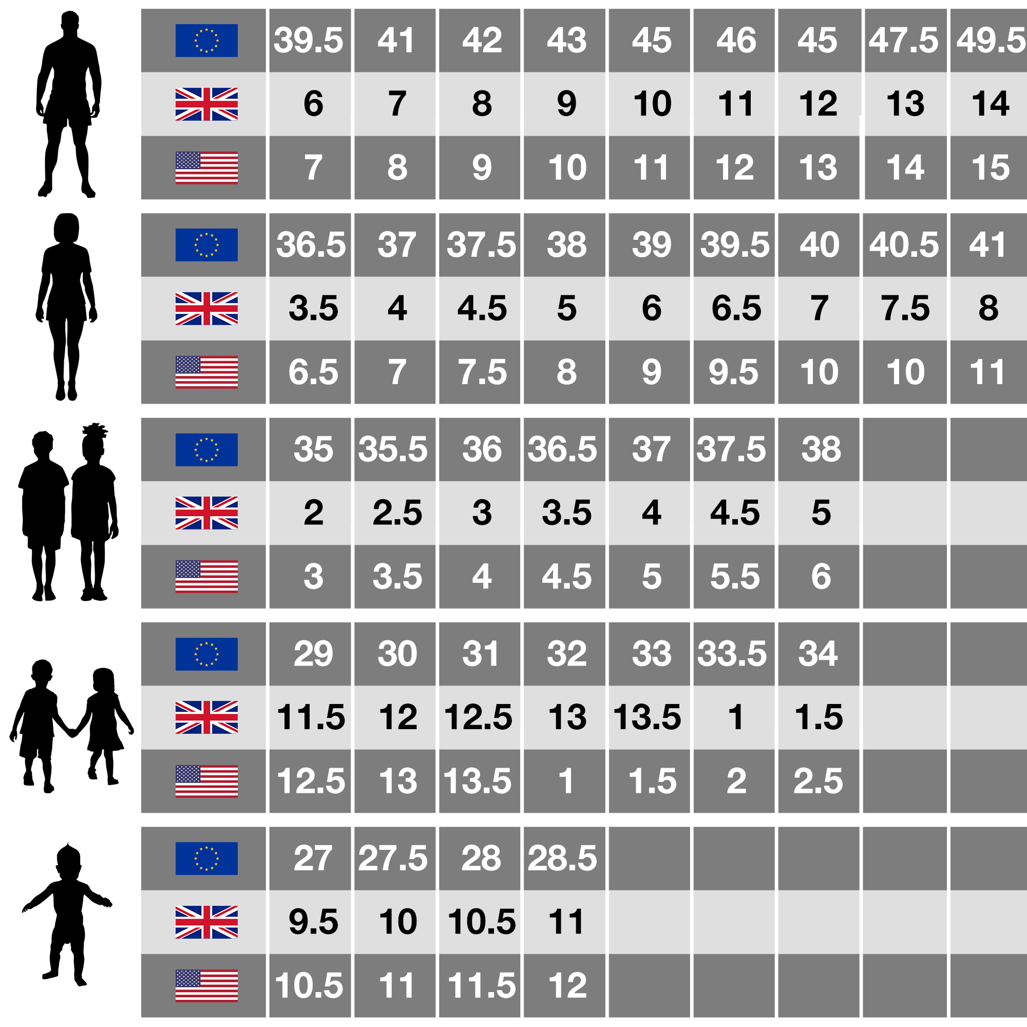 Chart Skechers Shoes Skechers Size Womens Skechers Women's